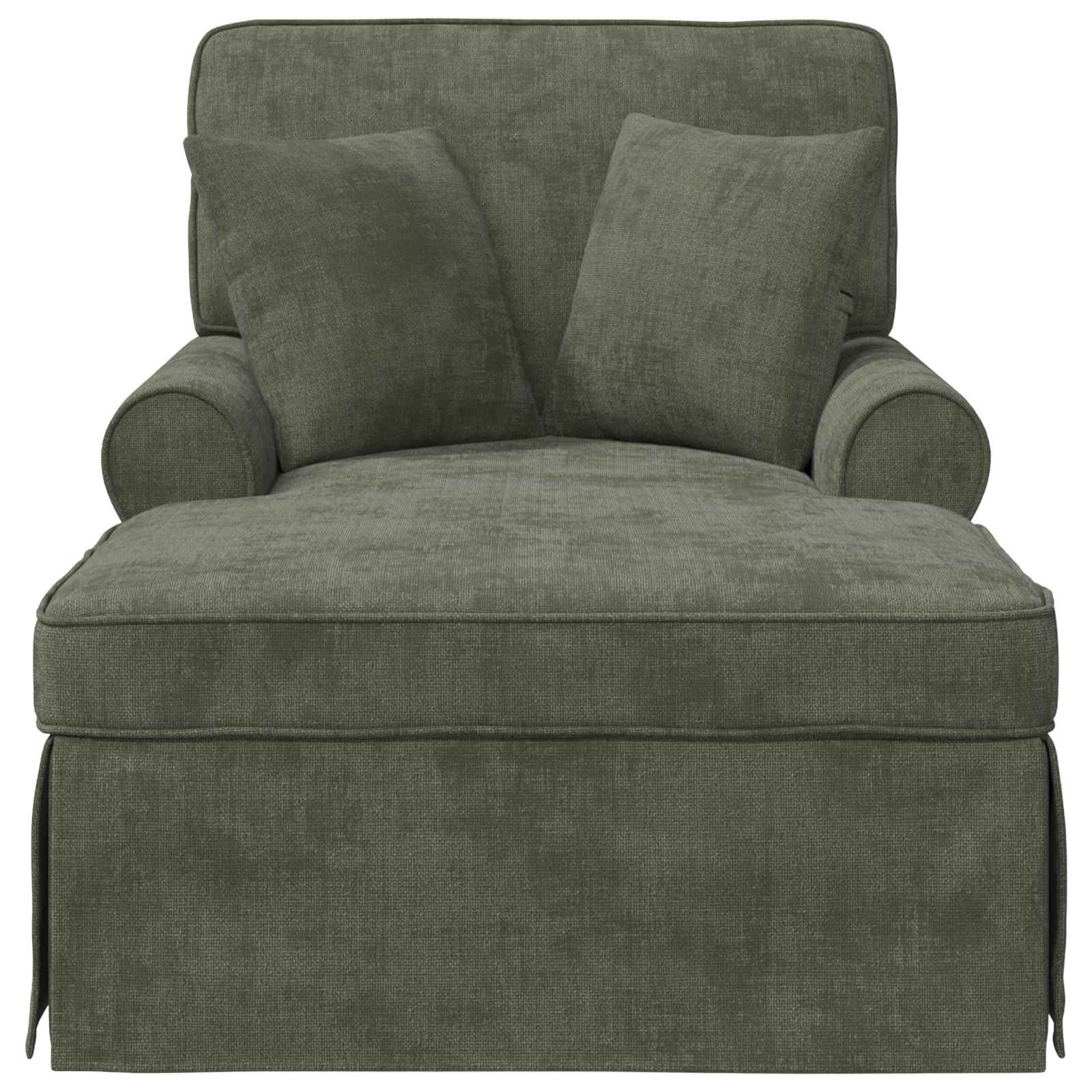 Chaise lounge avec jupe avec coussin Vert 157 x 91 x 91 cm ARES - XIOS