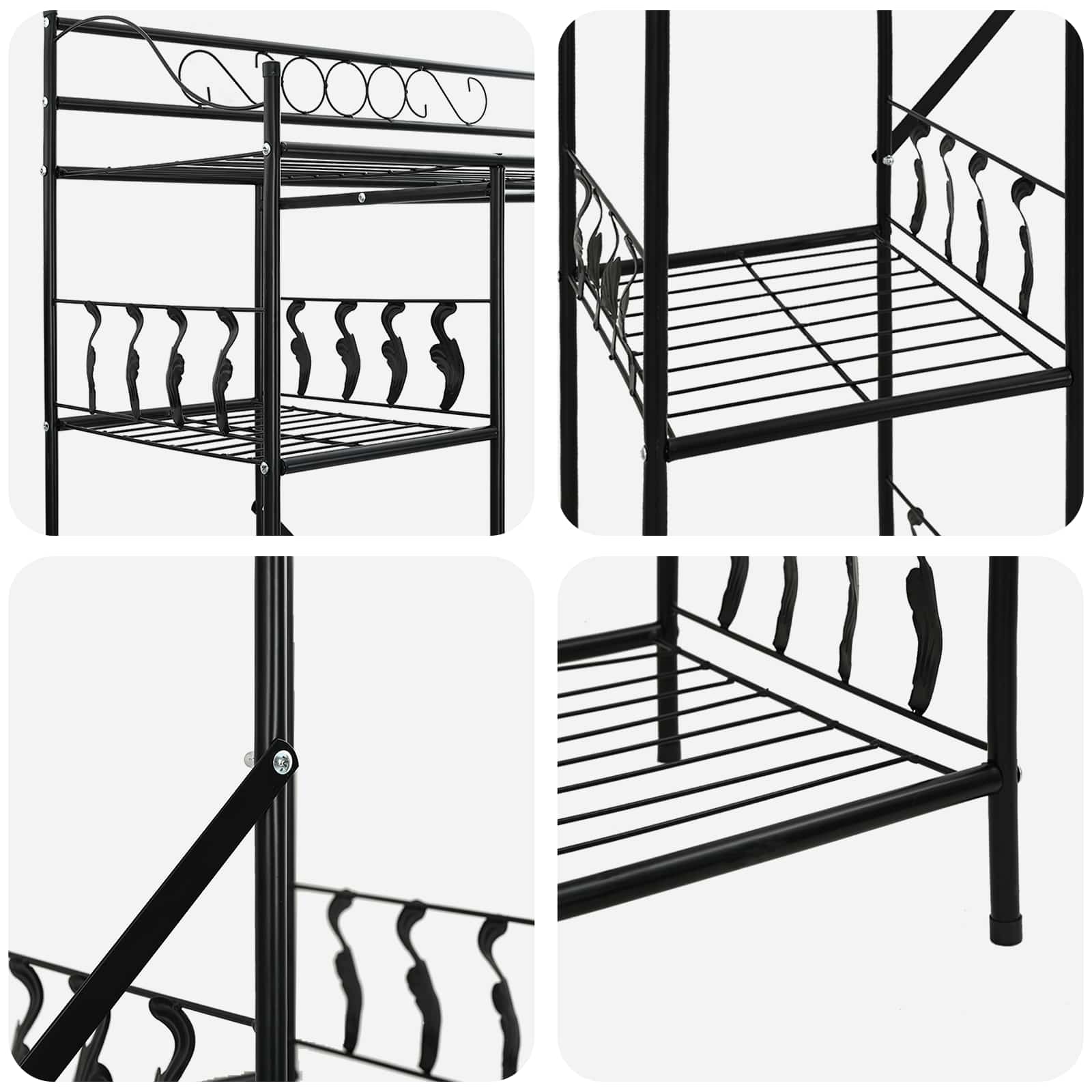 Armoire Ouverte avec étagère Noir 100 x 43 x 188 cm Acier - XIOS