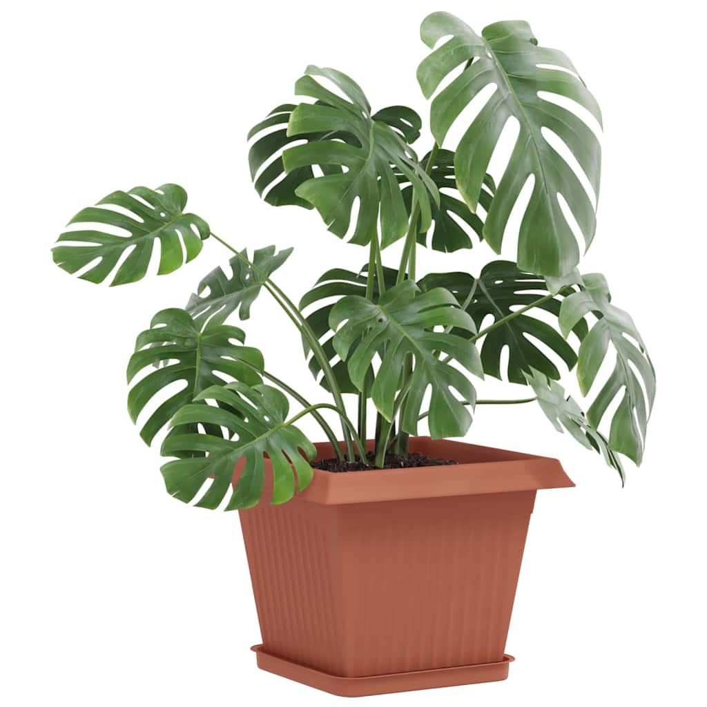 Pots de plantes 6 pcs Rouge brique 28,5 x 28,5 x 22 cm - XIOS