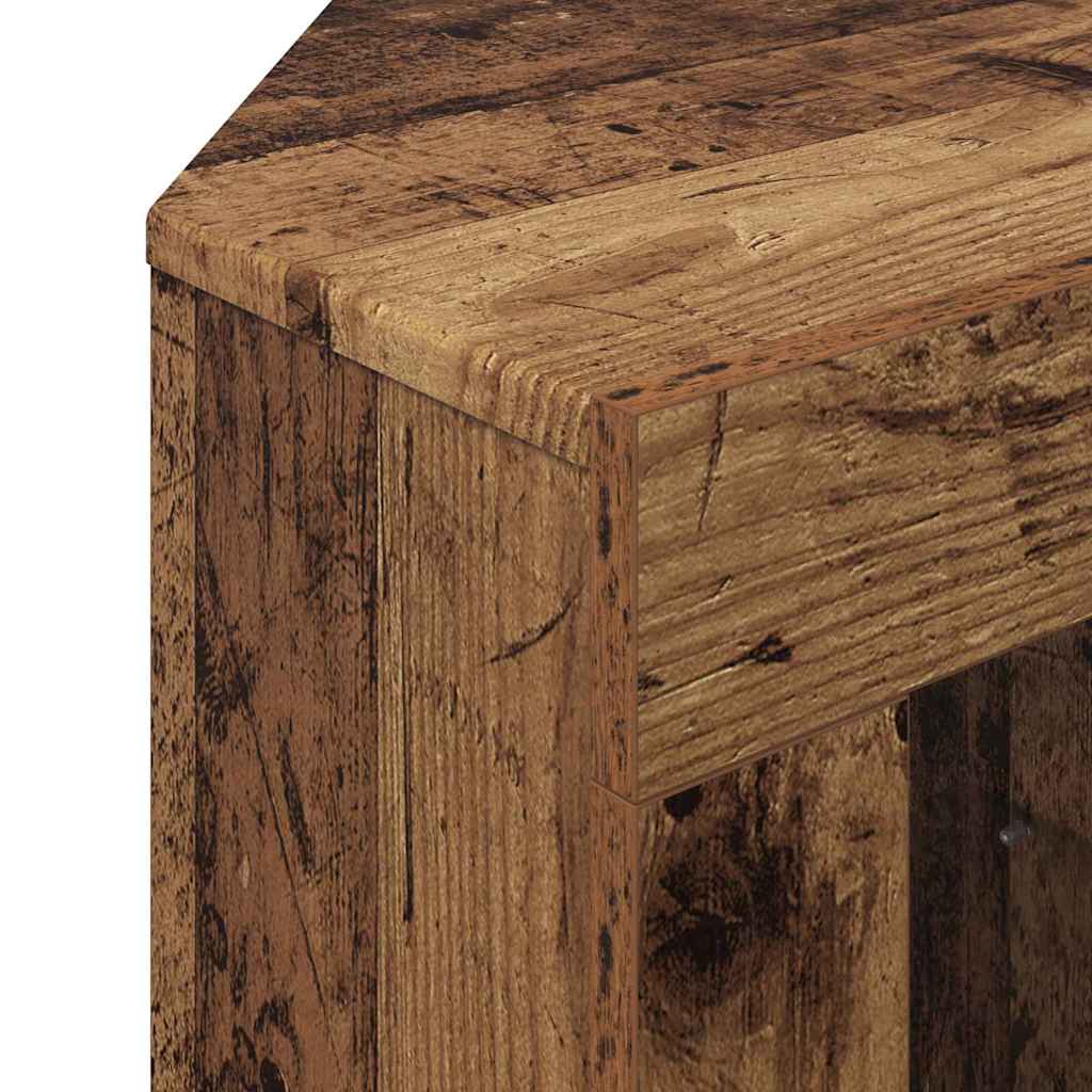 Meuble TV LED d'Angle Bois Ancien 105 x 40 x 68 cm - XIOS