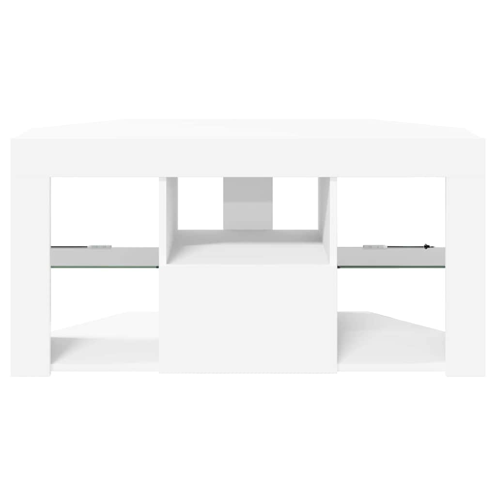 Meuble TV LED d'Angle Blanc 100 x 40 x 50 cm Bois d'ingénierie - XIOS