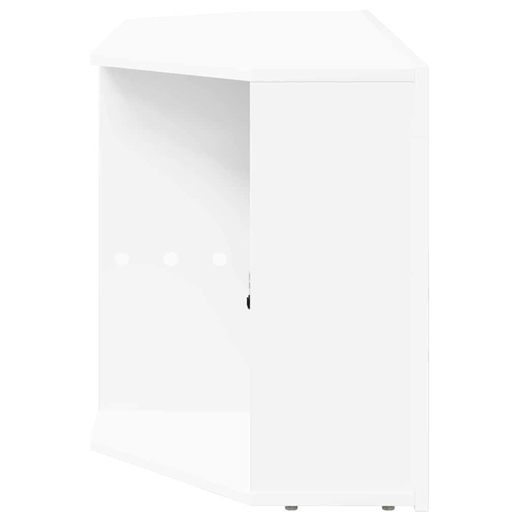 Meuble TV LED d'Angle Blanc 100 x 40 x 50 cm Bois d'ingénierie - XIOS