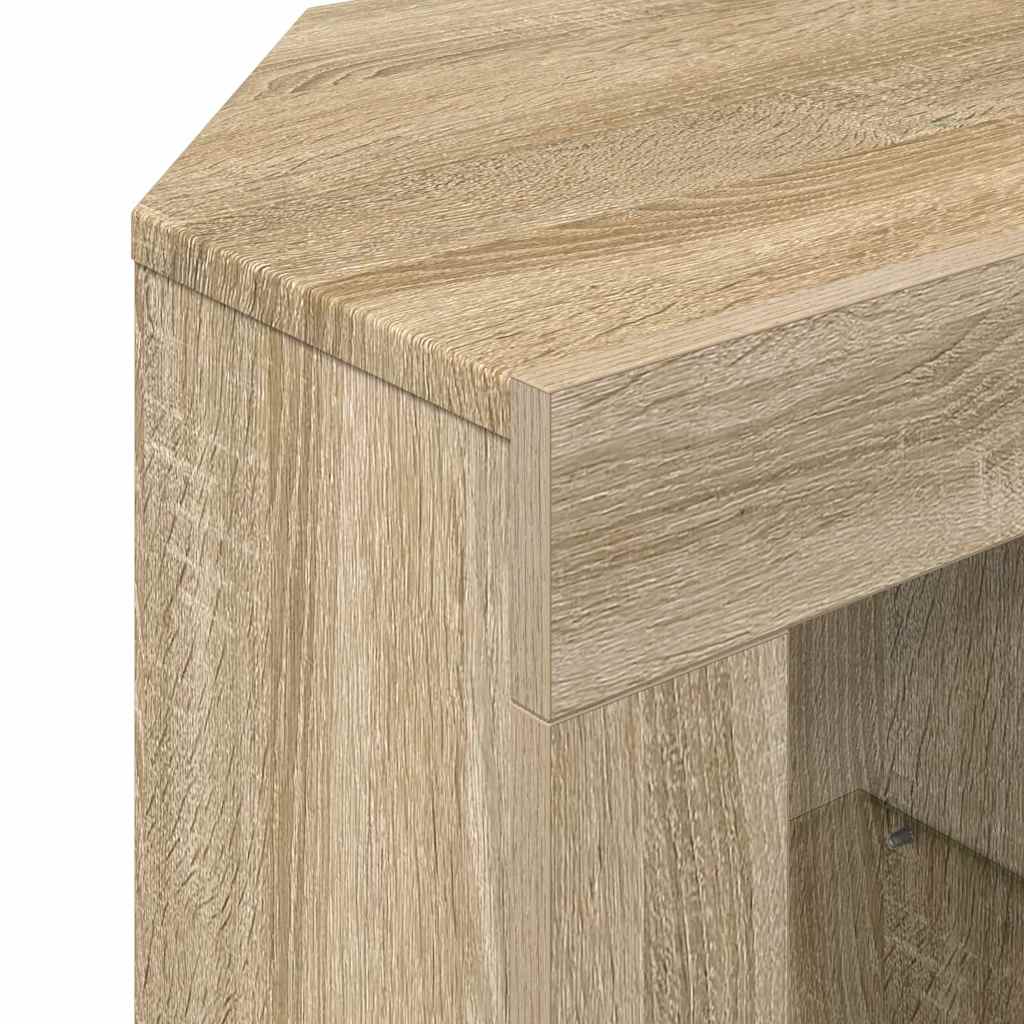 Meuble TV LED d'Angle Chêne Sonoma 100 x 40 x 50 cm
