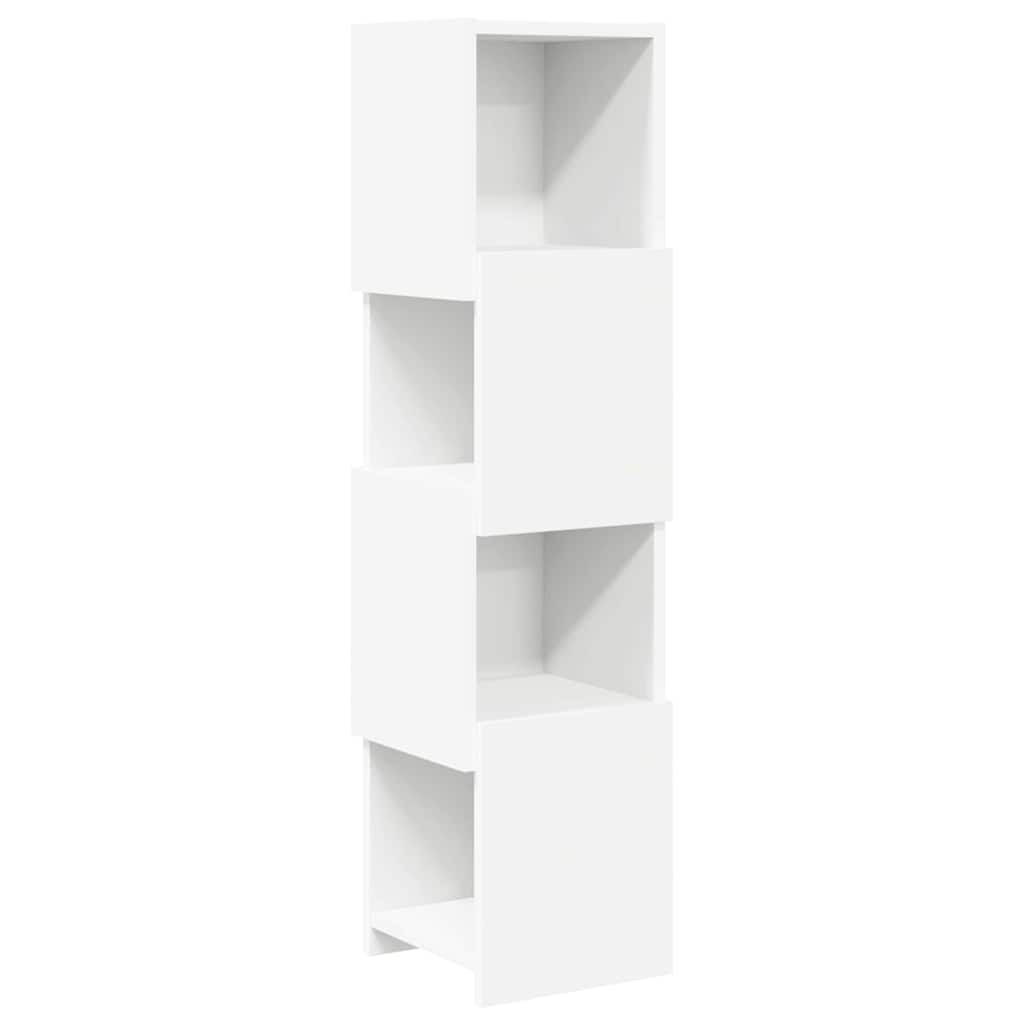 Meuble d'angle Blanc 25,5x25x102cm Bois d'ingénierie - XIOS
