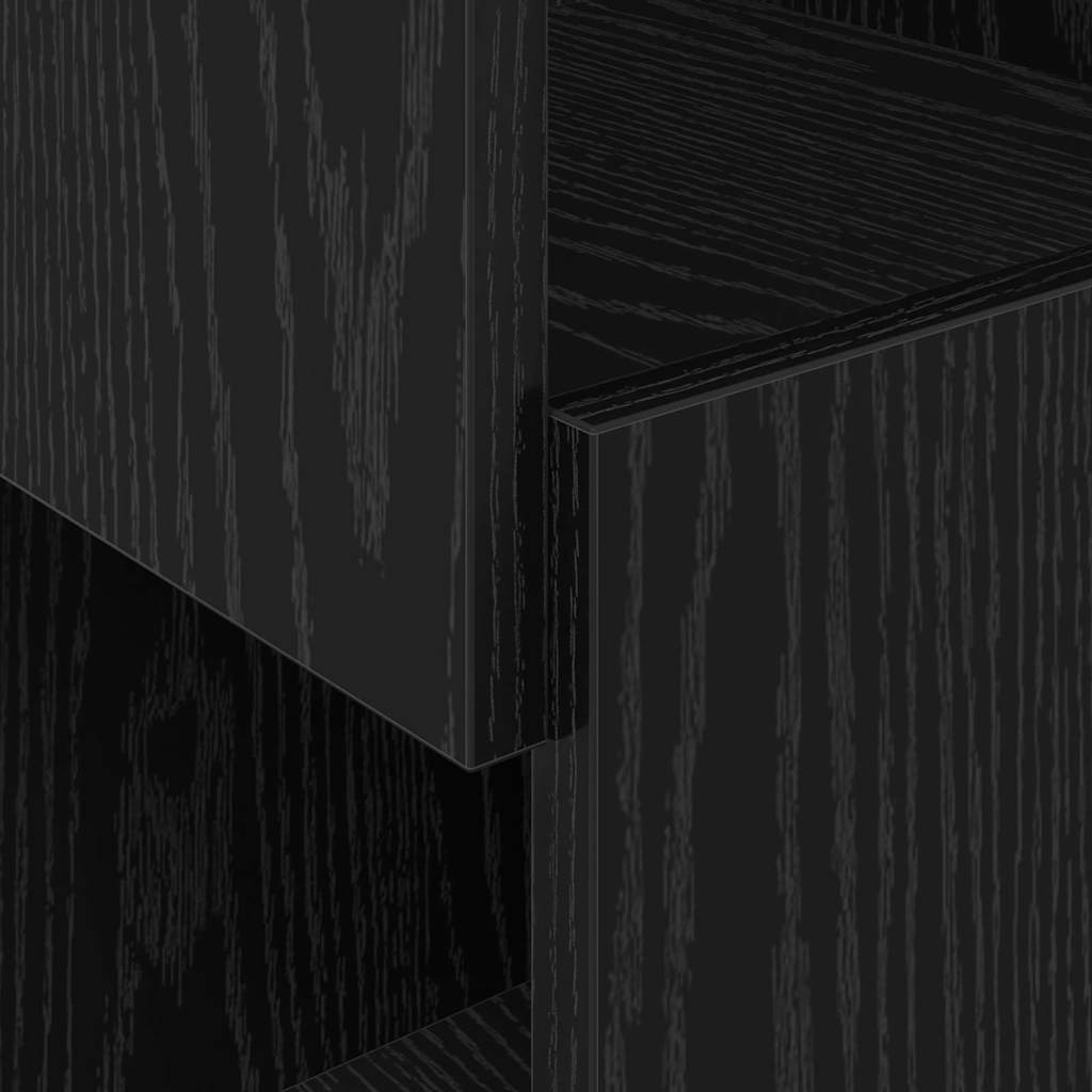 Meuble d'angle 25,5x25x102cm Bois d'ingénierie Chêne noir - XIOS