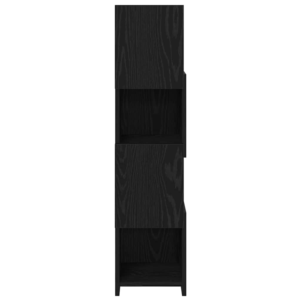 Meuble d'angle 25,5x25x102cm Bois d'ingénierie Chêne noir - XIOS