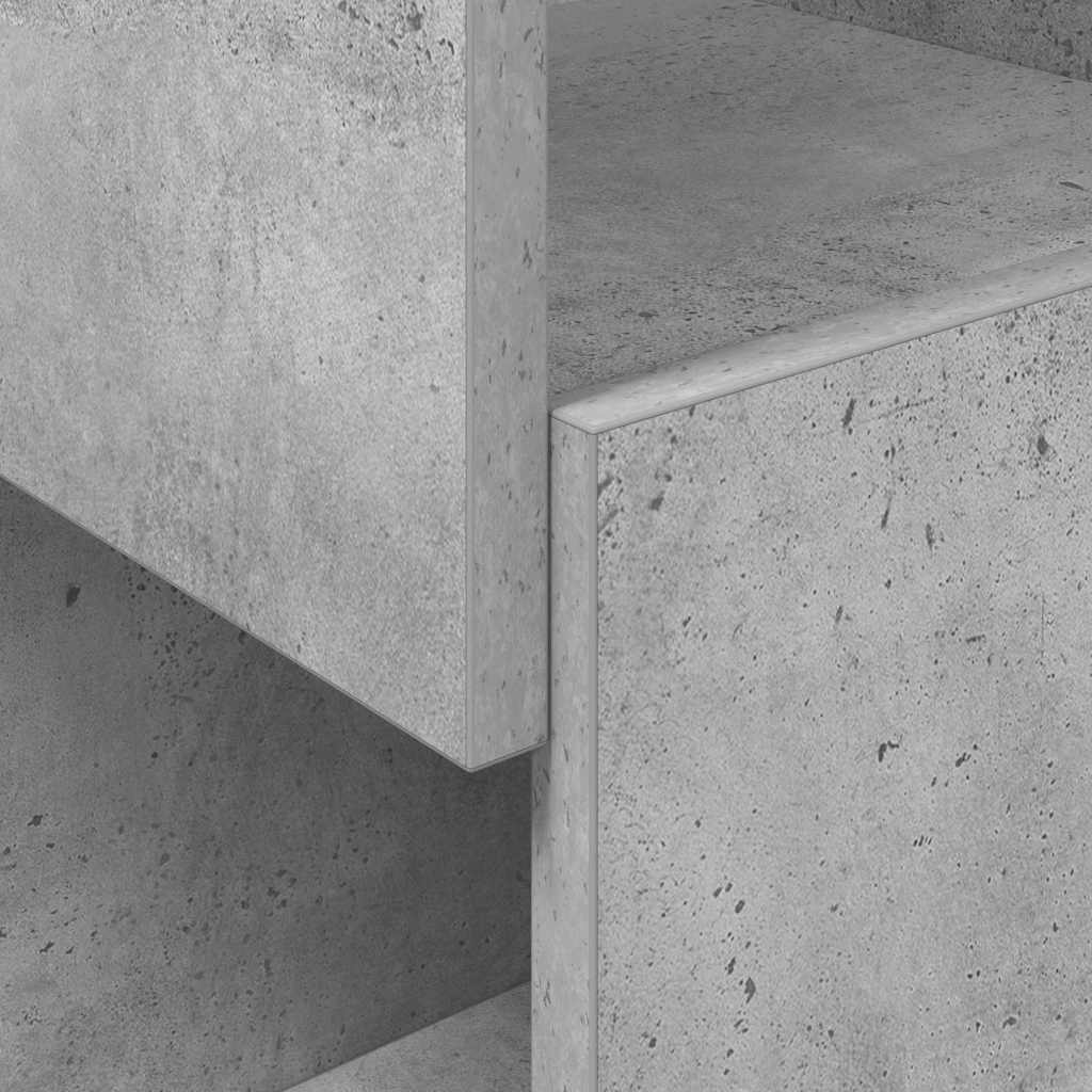 Meuble d'angle Gris béton 25,5x25x102cm Bois d'ingénierie - XIOS