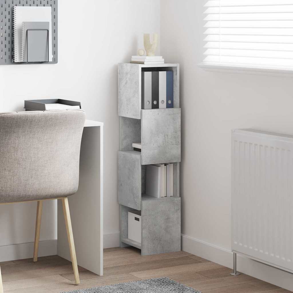 Meuble d'angle Gris béton 25,5x25x102cm Bois d'ingénierie - XIOS