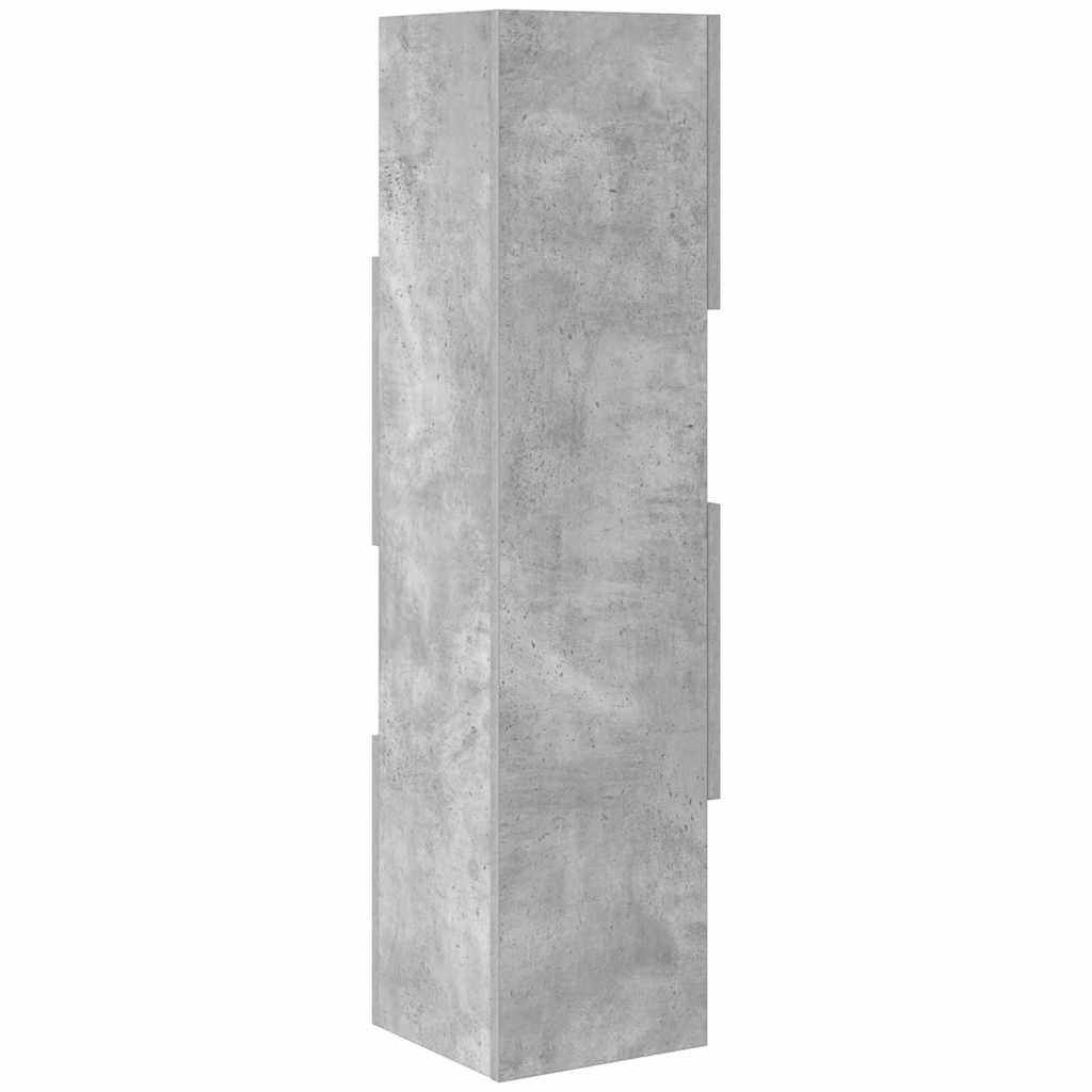 Meuble d'angle Gris béton 25,5x25x102cm Bois d'ingénierie - XIOS