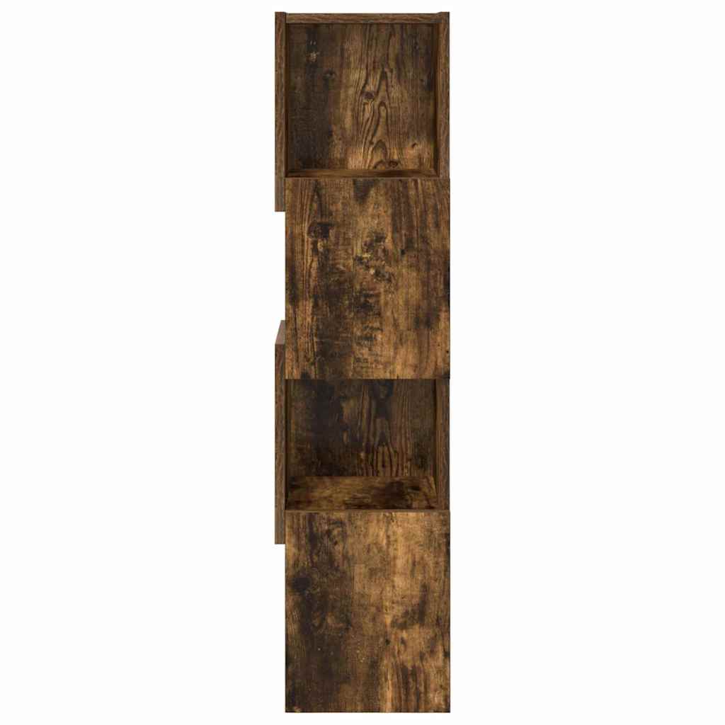 Meuble d'angle 25,5x25x102cm Bois d'ingénierie Chêne fumé - XIOS