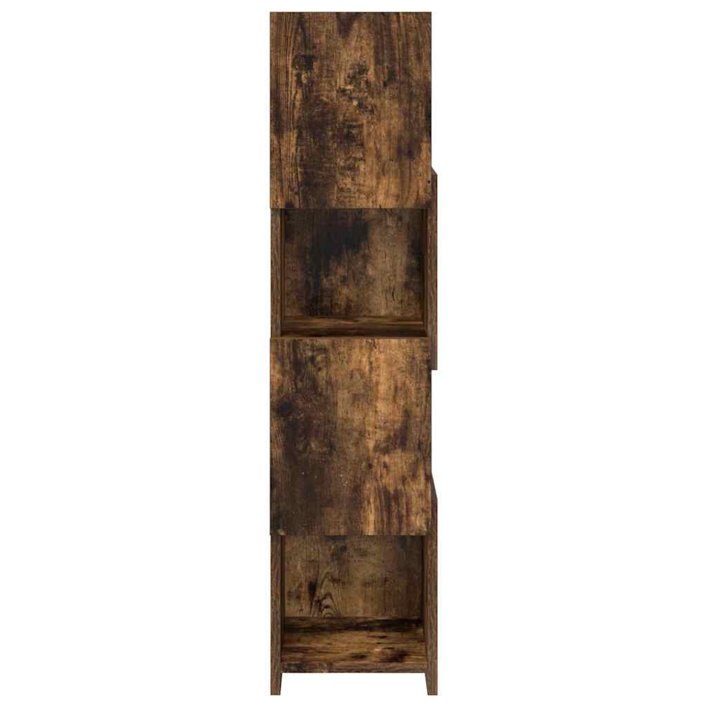 Meuble d'angle 25,5x25x102cm Bois d'ingénierie Chêne fumé - XIOS