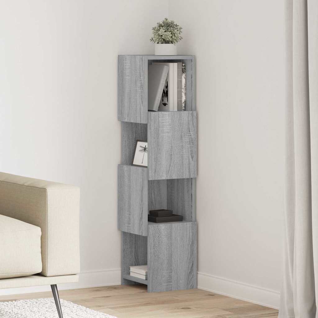 Meuble d'angle 25,5x25x102cm Bois d'ingénierie Gris Sonoma - XIOS