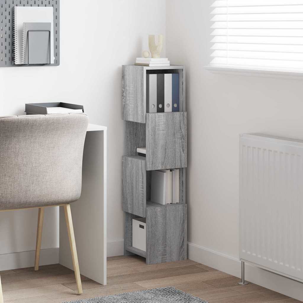 Meuble d'angle 25,5x25x102cm Bois d'ingénierie Gris Sonoma - XIOS