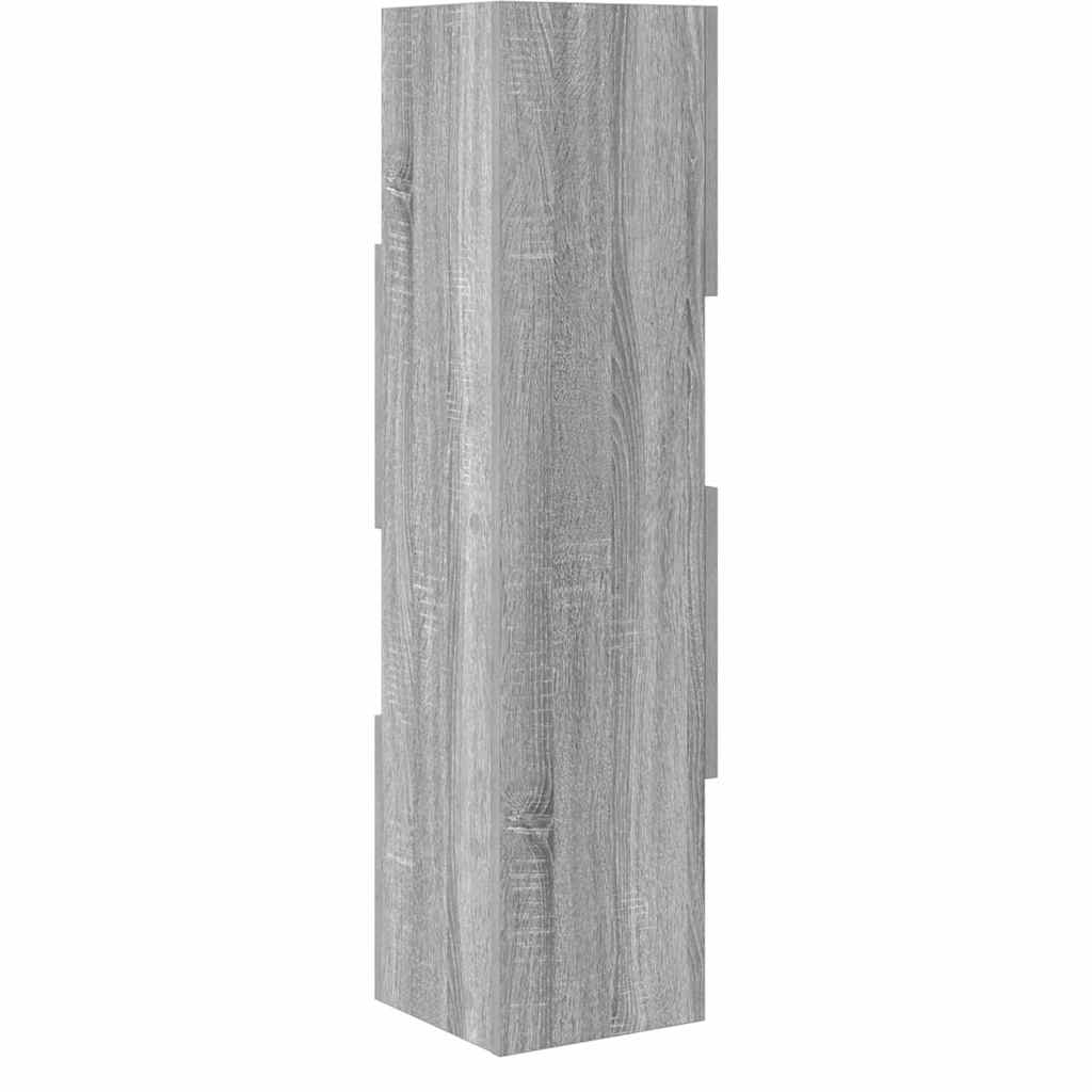 Meuble d'angle 25,5x25x102cm Bois d'ingénierie Gris Sonoma - XIOS