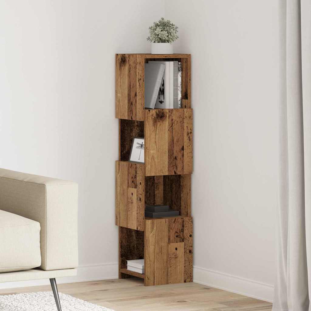 Meuble d'angle Bois ancien 25,5x25x102cm Bois d'ingénierie - XIOS