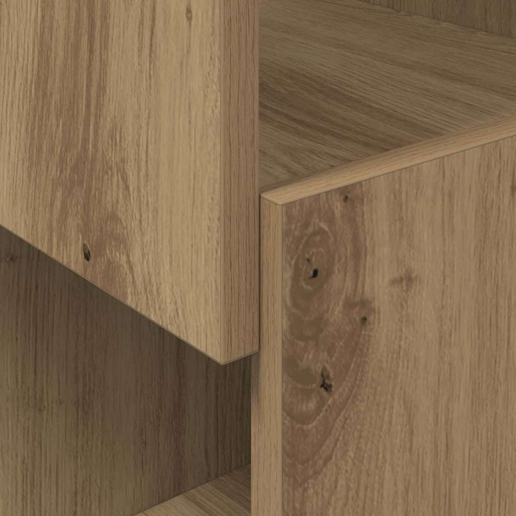 Meuble d'angle 25,5x25x102cm Bois d'ingénierie Chêne artisanal - XIOS
