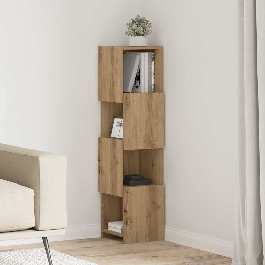 Meuble d'angle 25,5x25x102cm Bois d'ingénierie Chêne artisanal - XIOS