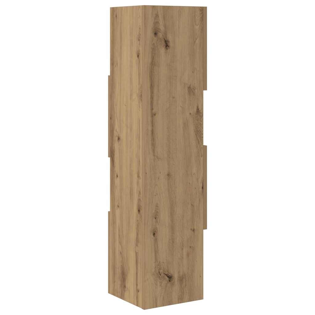 Meuble d'angle 25,5x25x102cm Bois d'ingénierie Chêne artisanal - XIOS