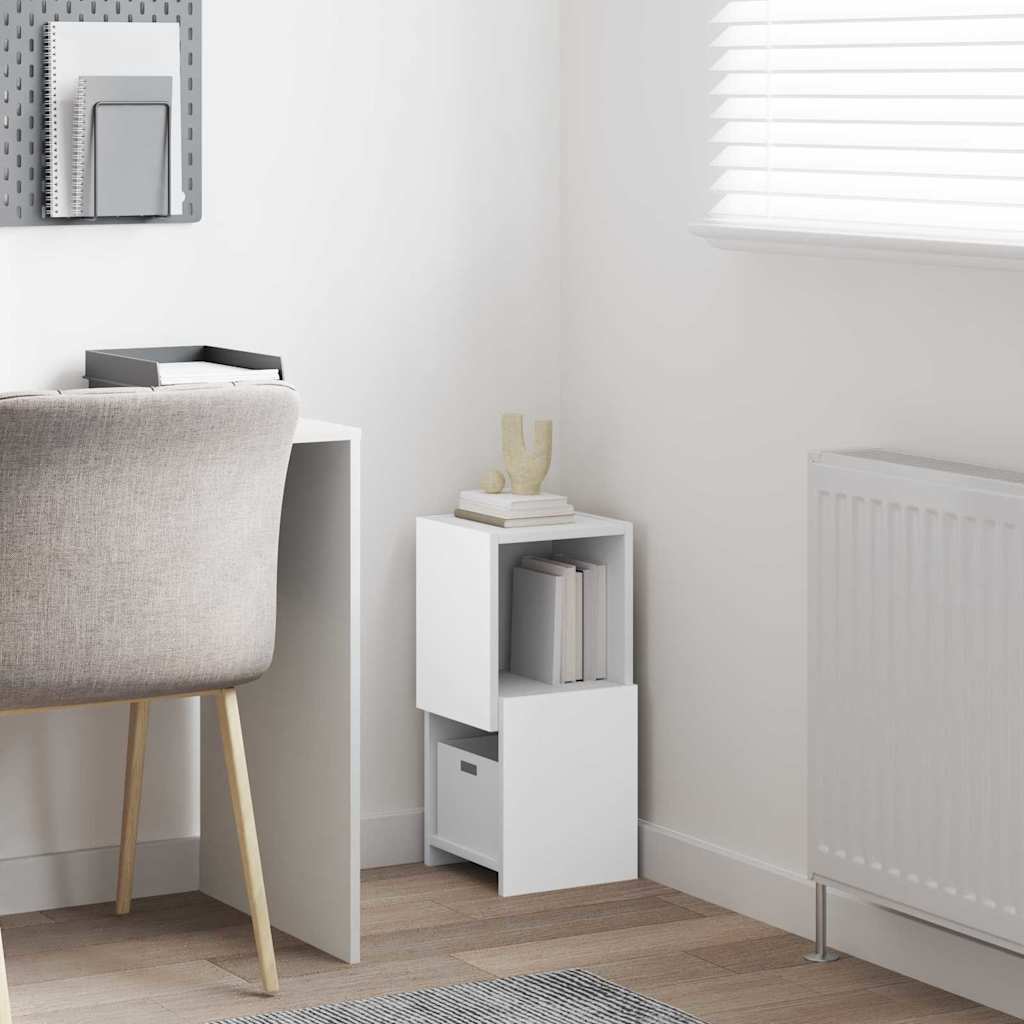 Meuble d'angle Blanc 25,5x25x55cm Bois d'ingénierie - XIOS