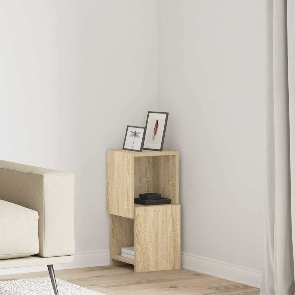 Meuble d'angle Blanc 25,5x25x55cm Bois d'ingénierie - XIOS