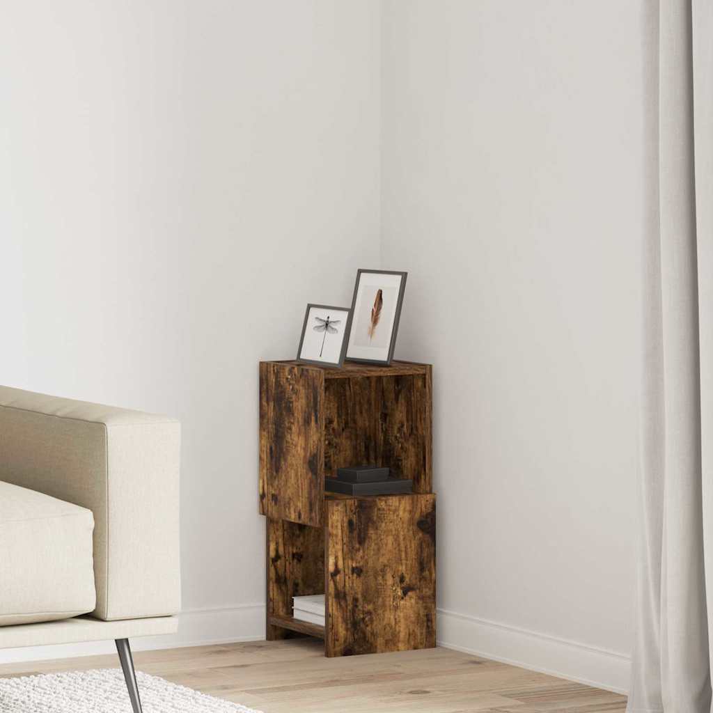 Meuble d'angle Blanc 25,5x25x55cm Bois d'ingénierie - XIOS