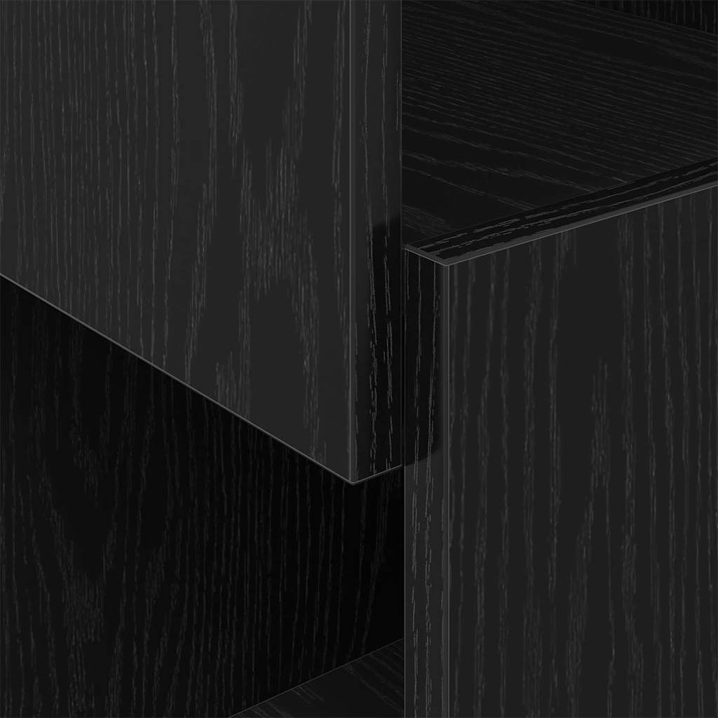 Meuble d'angle 30,5x30x95cm Bois d'ingénierie Chêne noir - XIOS