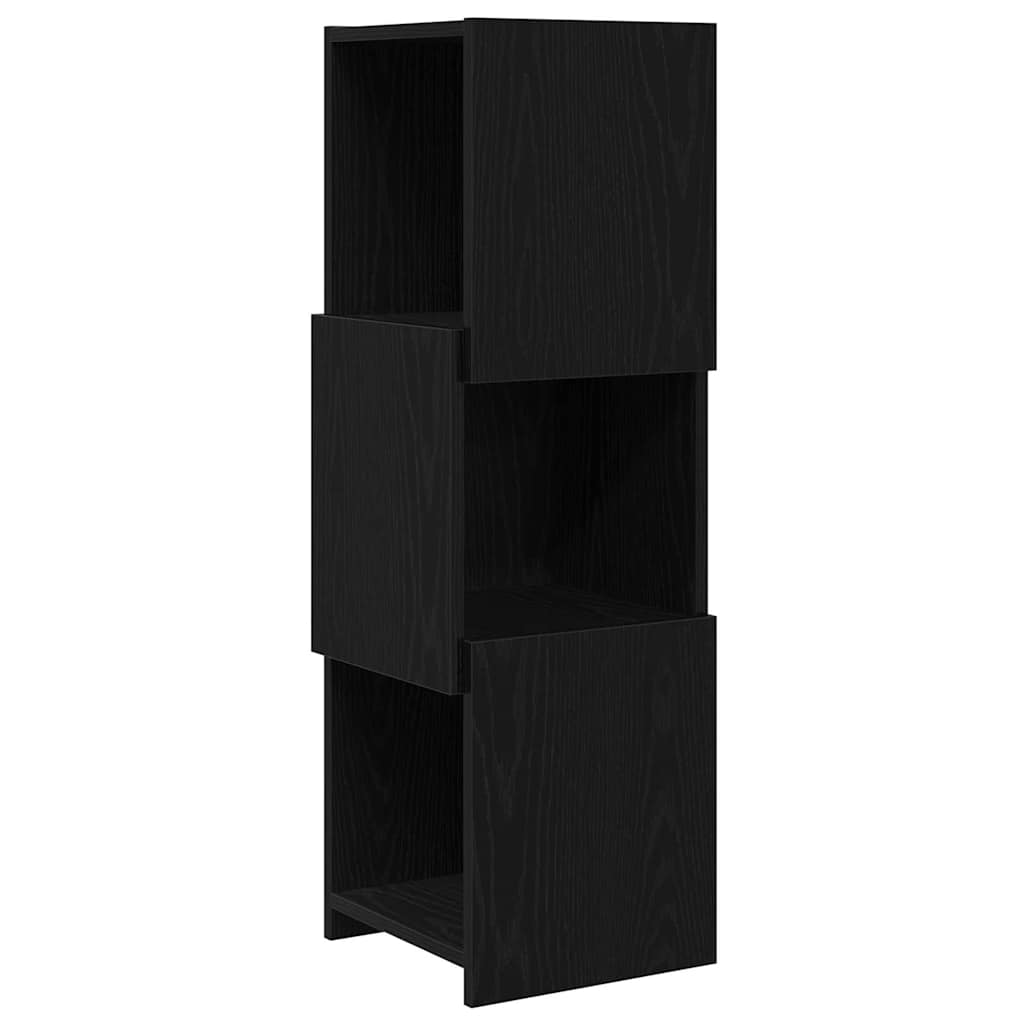 Meuble d'angle 30,5x30x95cm Bois d'ingénierie Chêne noir - XIOS