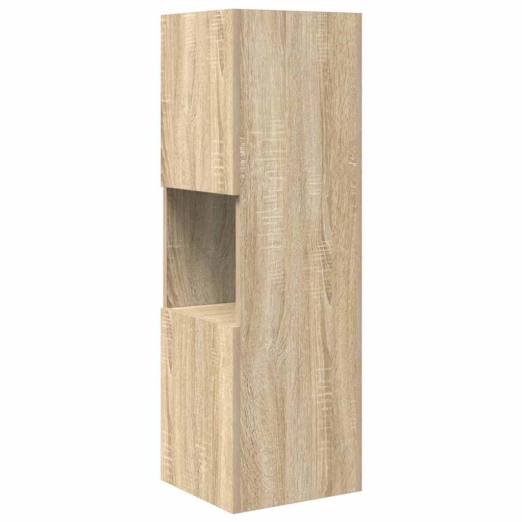 Meuble d'angle Blanc 30,5x30x95cm Bois d'ingénierie - XIOS