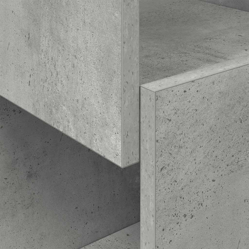 Meuble d'angle 30,5x30x95cm Bois d'ingénierie Gris béton - XIOS