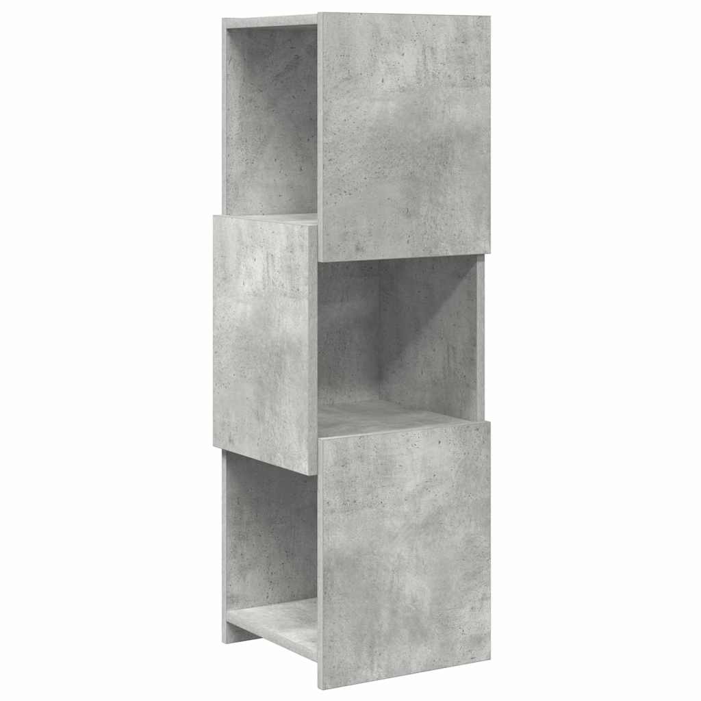 Meuble d'angle 30,5x30x95cm Bois d'ingénierie Gris béton - XIOS