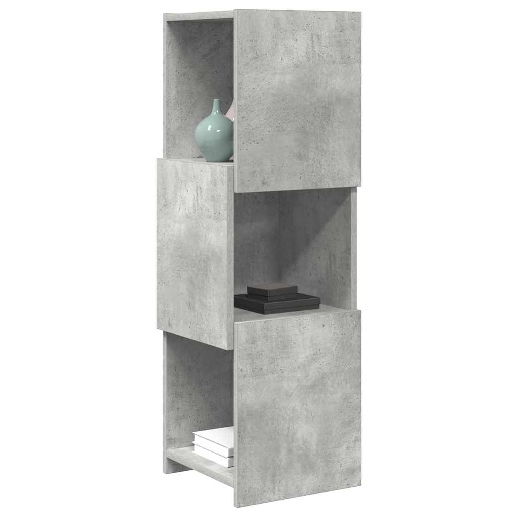 Meuble d'angle 30,5x30x95cm Bois d'ingénierie Gris béton - XIOS