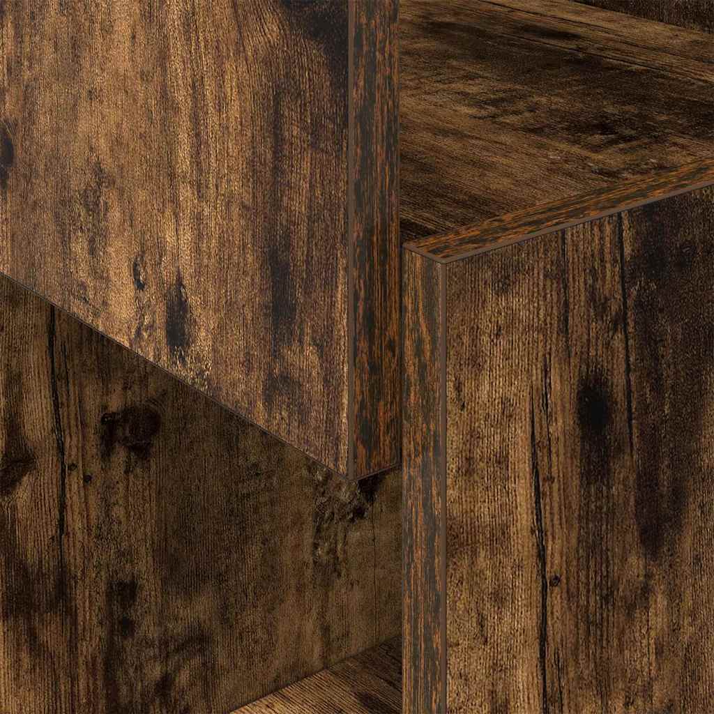 Meuble d'angle 30,5x30x95cm Bois d'ingénierie Chêne fumé - XIOS