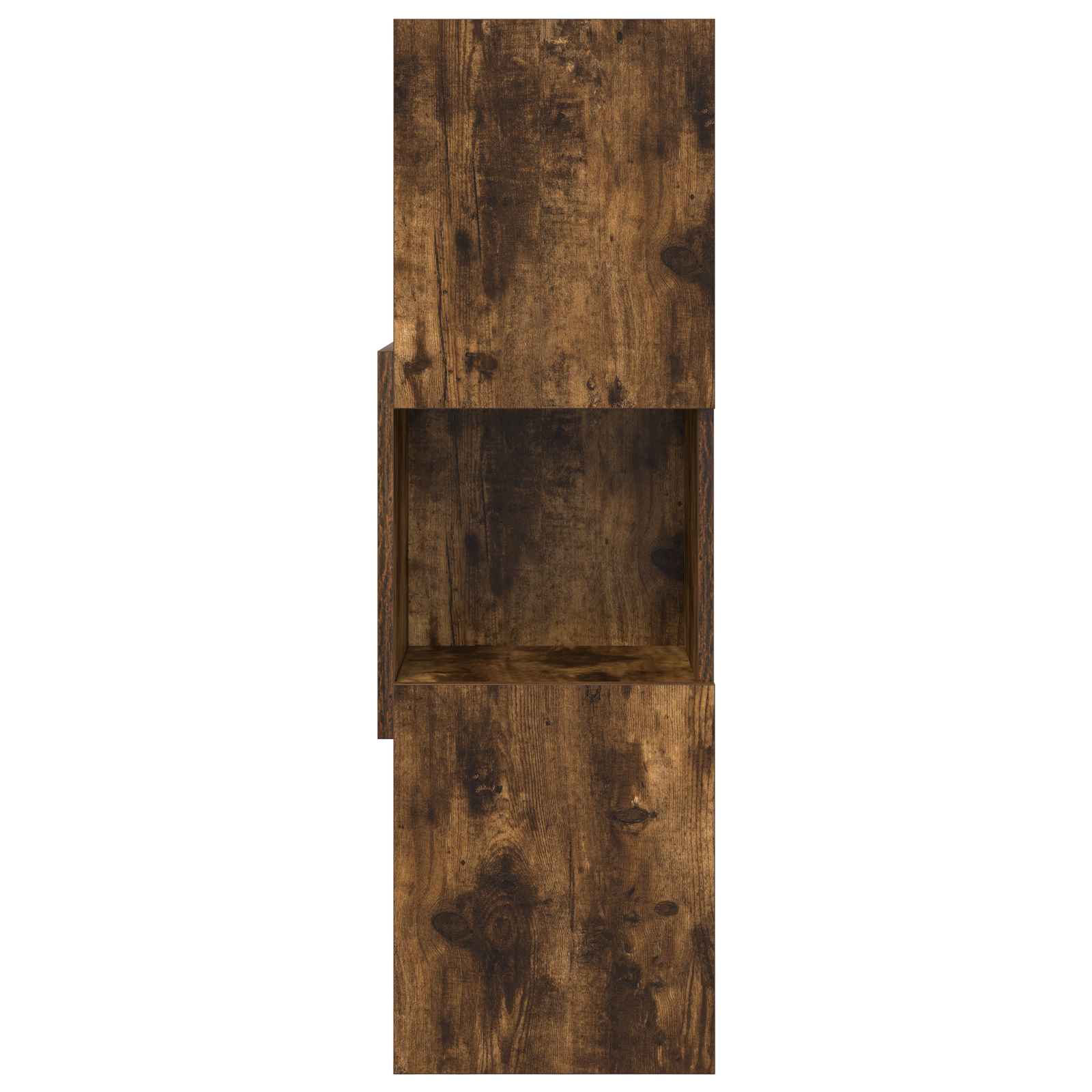 Meuble d'angle 30,5x30x95cm Bois d'ingénierie Chêne fumé - XIOS