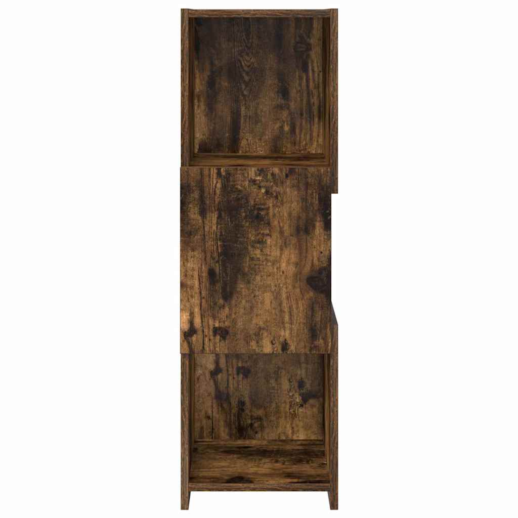 Meuble d'angle 30,5x30x95cm Bois d'ingénierie Chêne fumé - XIOS