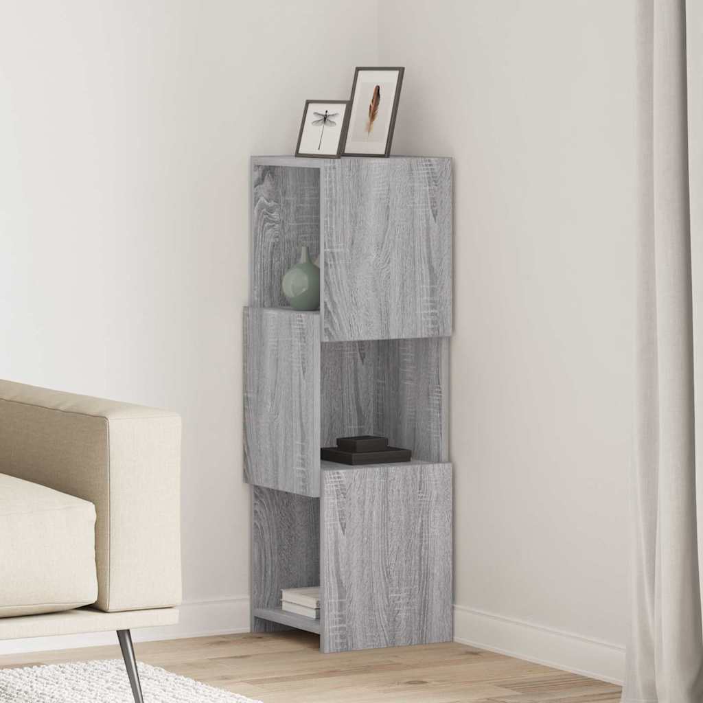 Meuble d'angle 30,5x30x95cm Bois d'ingénierie Gris Sonoma - XIOS