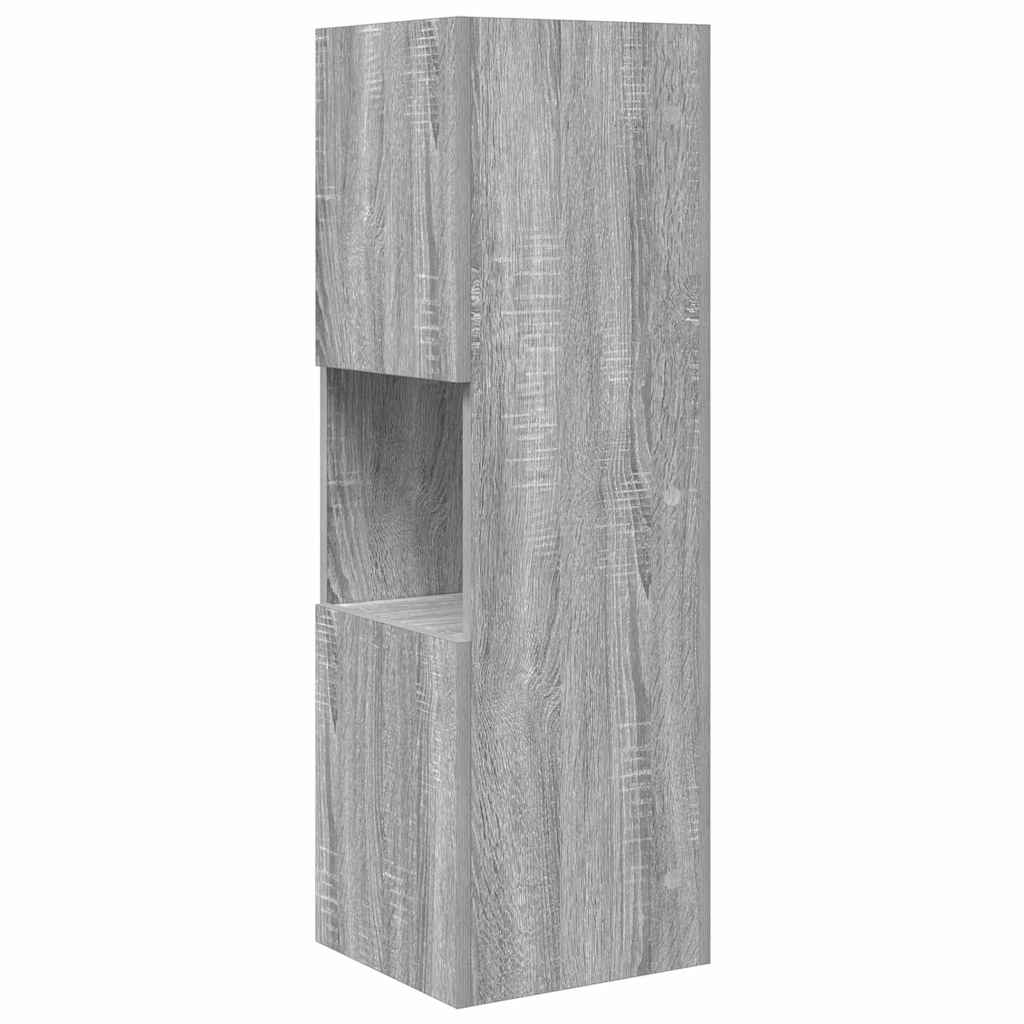 Meuble d'angle 30,5x30x95cm Bois d'ingénierie Gris Sonoma - XIOS