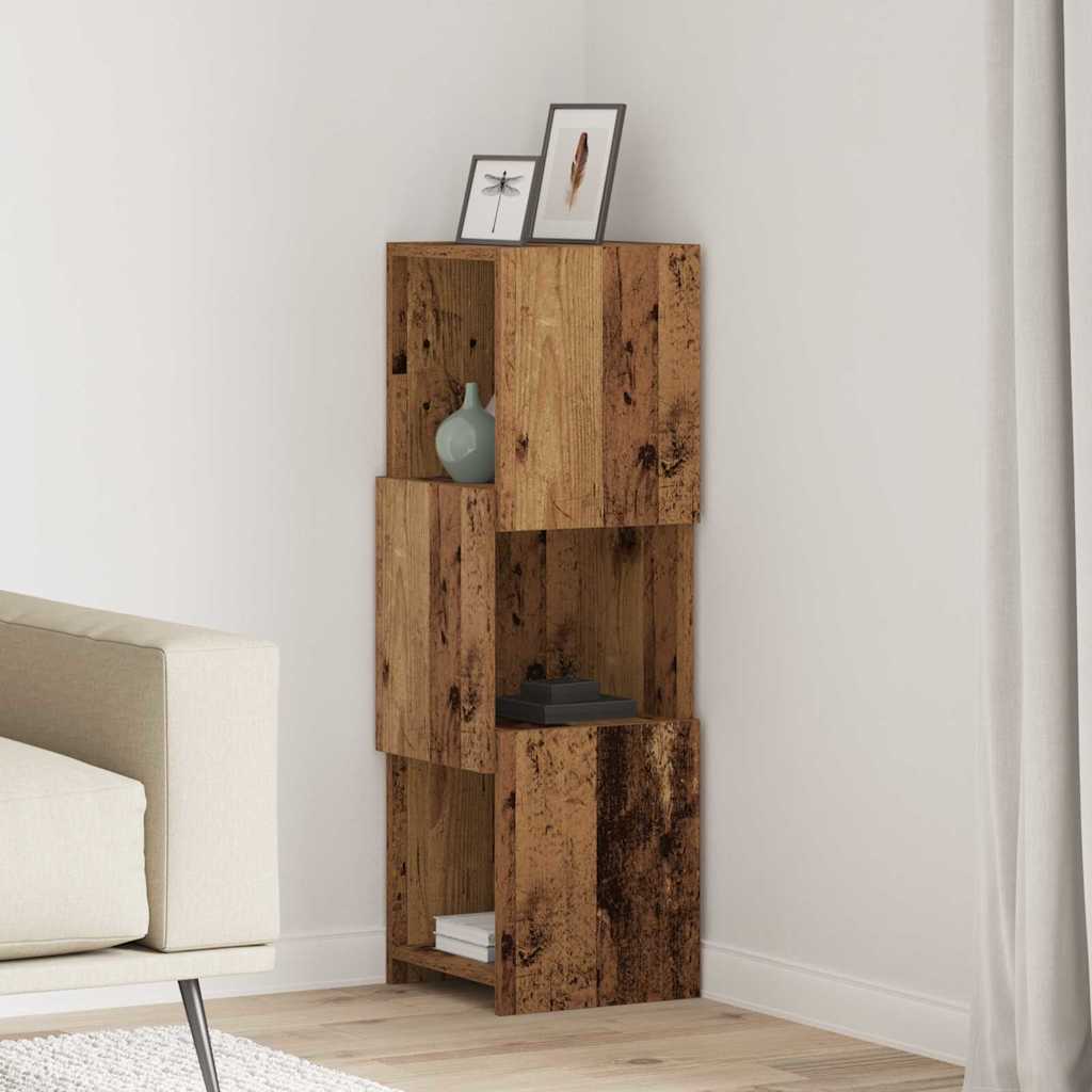 Meuble d'angle 30,5x30x95cm Bois d'ingénierie Bois ancien - XIOS