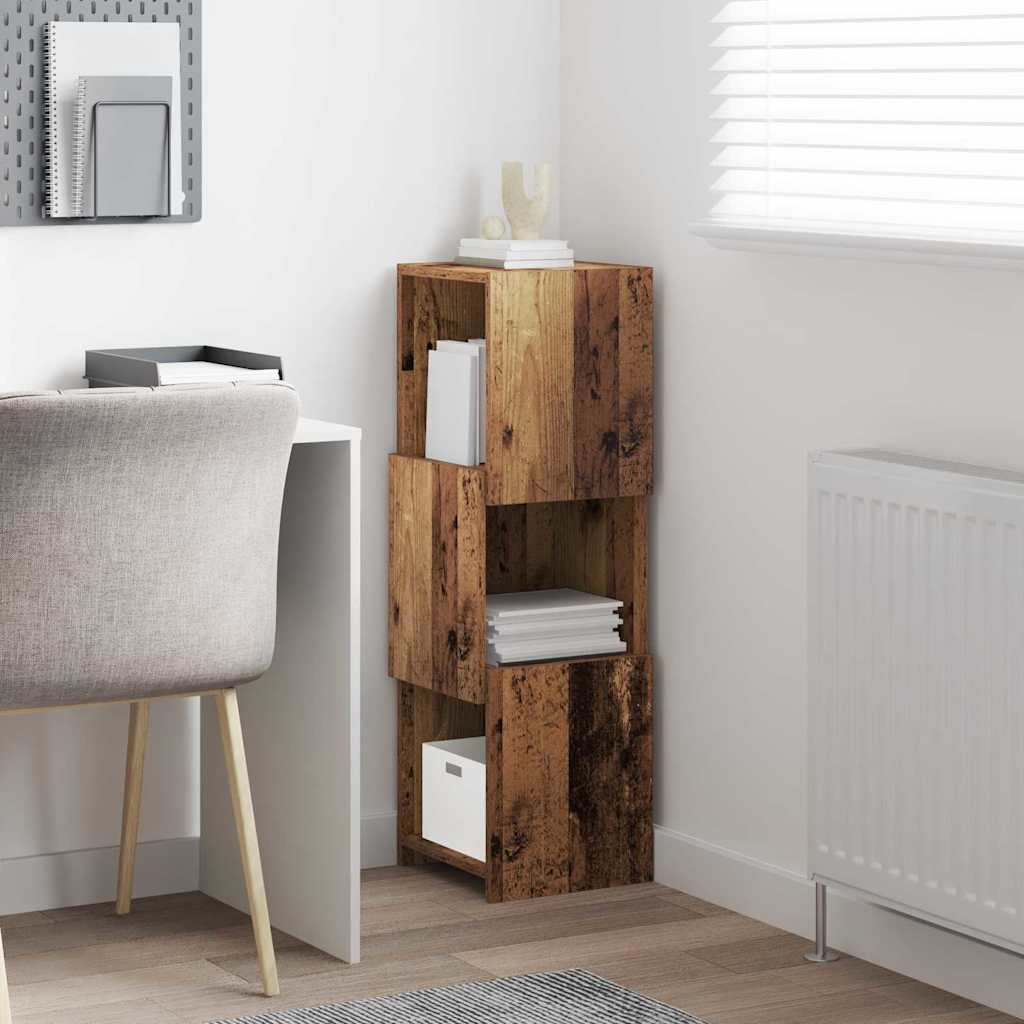 Meuble d'angle 30,5x30x95cm Bois d'ingénierie Bois ancien - XIOS