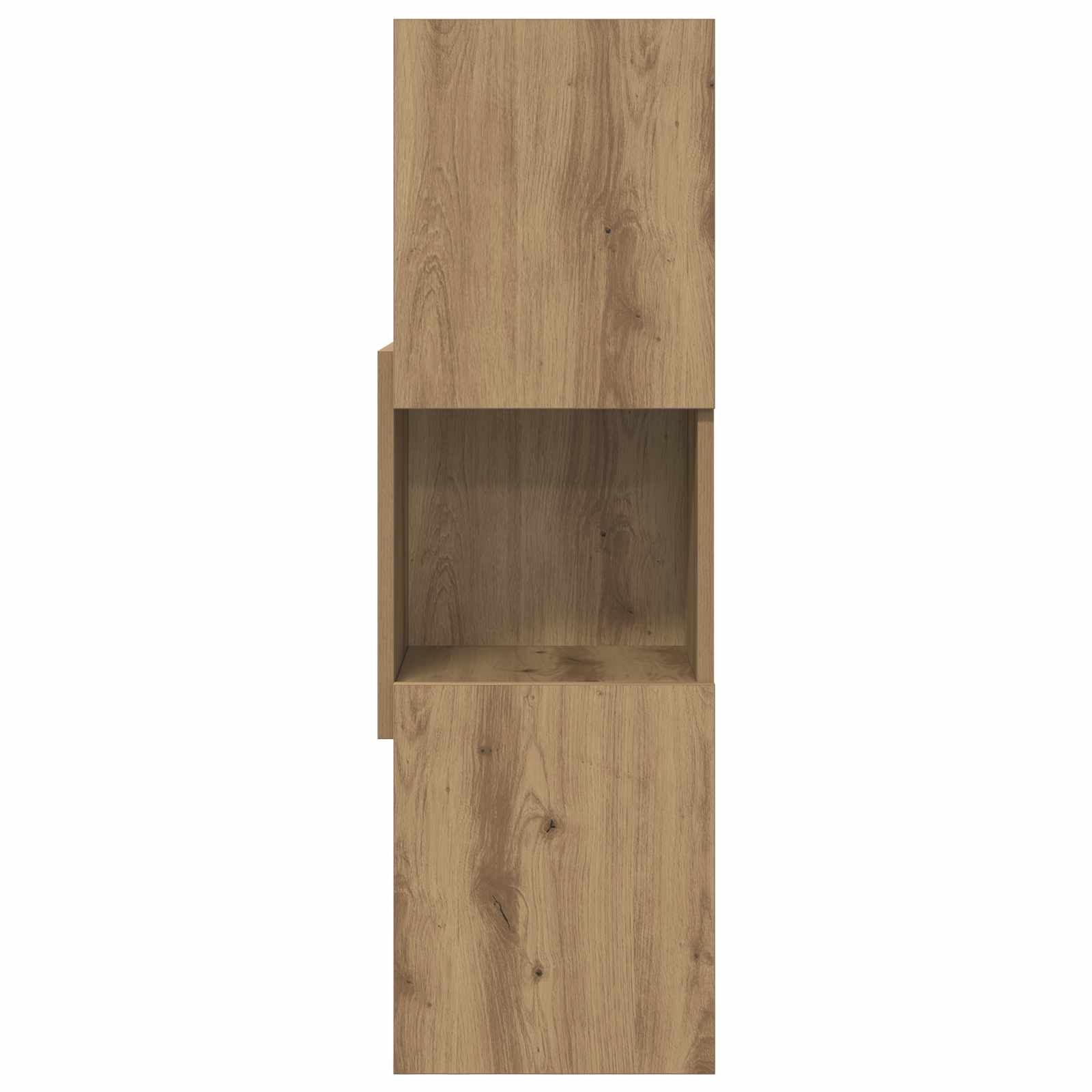 Meuble d'angle 30,5x30x95cm Bois d'ingénierie Chêne artisanal - XIOS