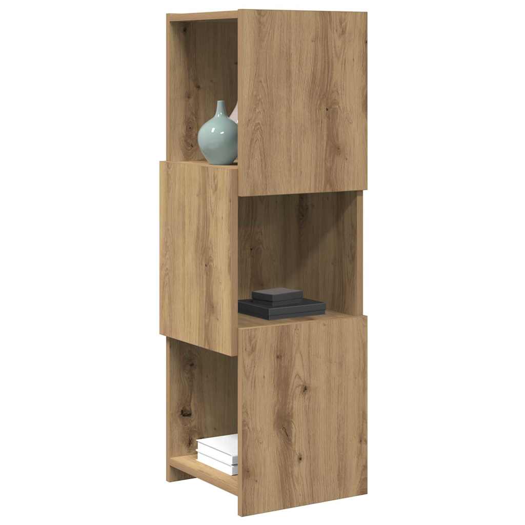 Meuble d'angle 30,5x30x95cm Bois d'ingénierie Chêne artisanal - XIOS