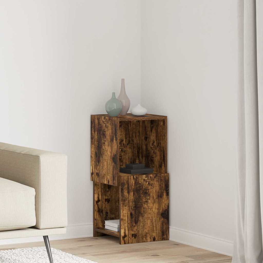 Meuble d'angle Blanc 30,5x30x65cm Bois d'ingénierie - XIOS