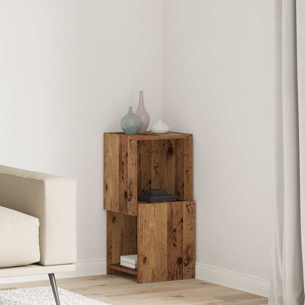 Meuble d'angle Blanc 30,5x30x65cm Bois d'ingénierie - XIOS