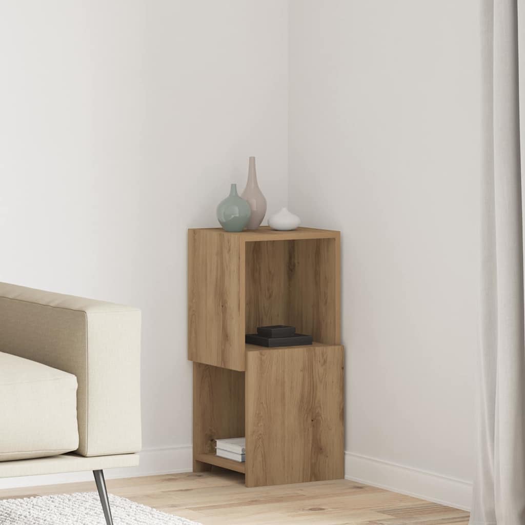 Meuble d'angle Blanc 30,5x30x65cm Bois d'ingénierie - XIOS