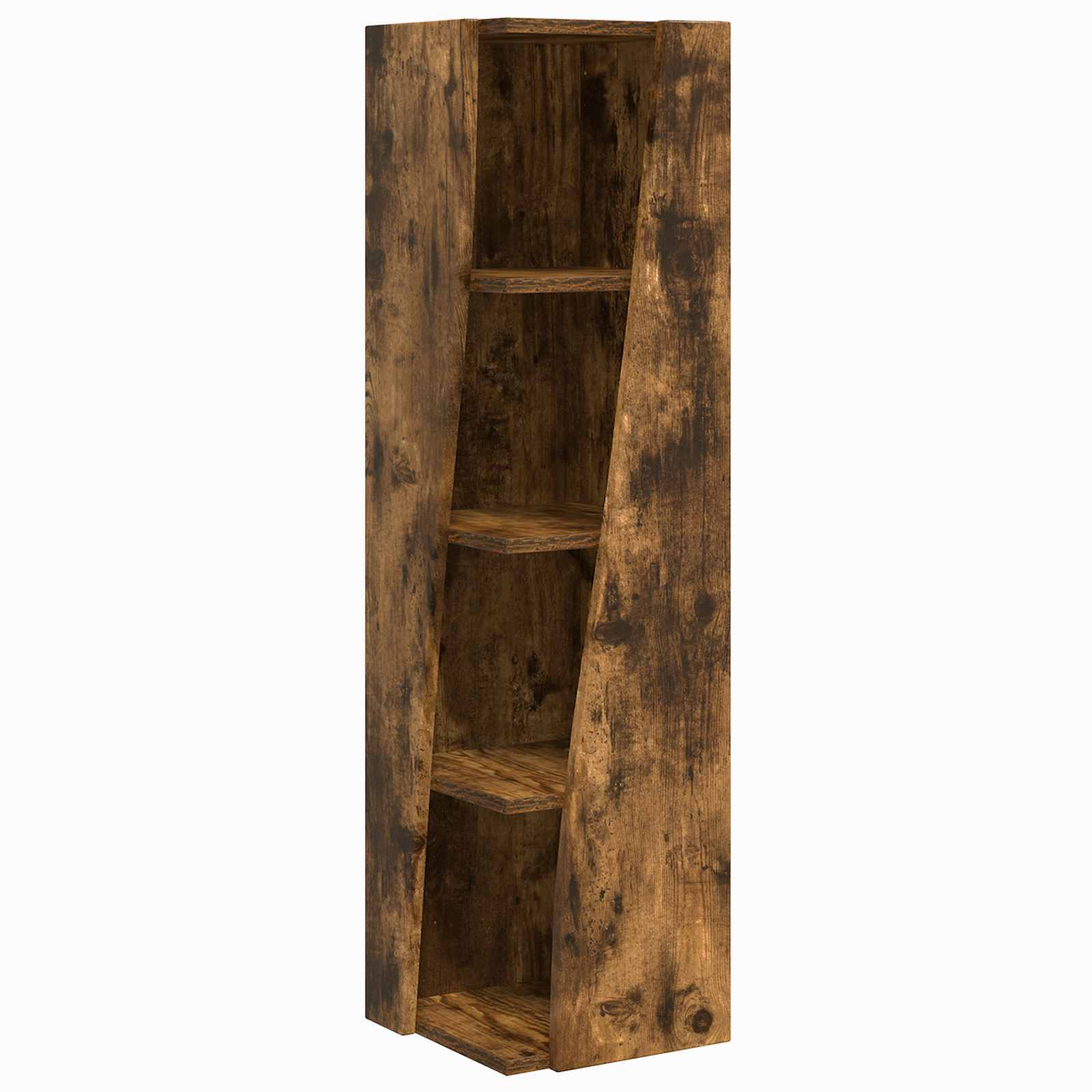 Meuble d'angle Chêne fumé 27,5x27x102cm Bois d'ingénierie