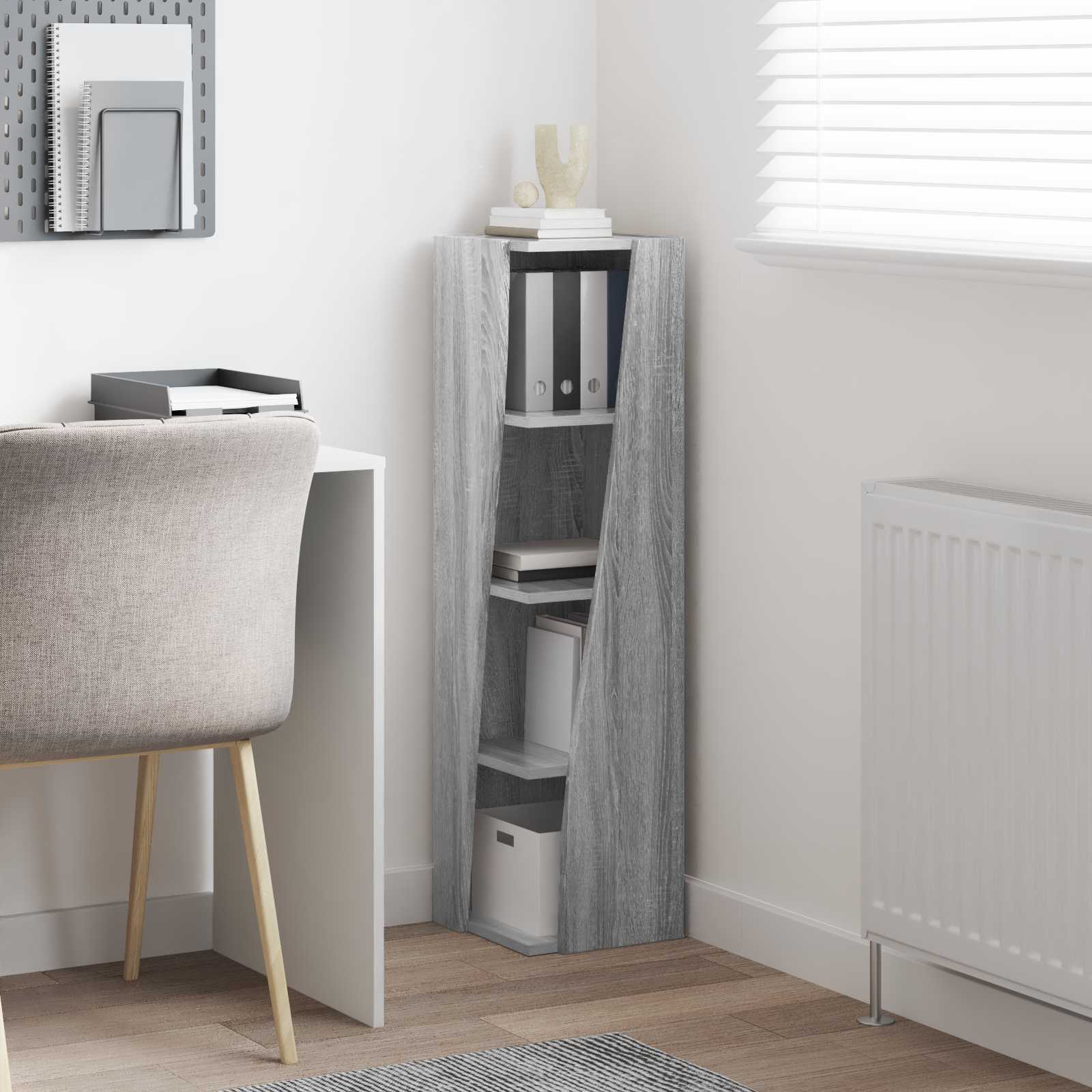 Meuble d'angle Gris Sonoma 27,5x27x102cm Bois d'ingénierie