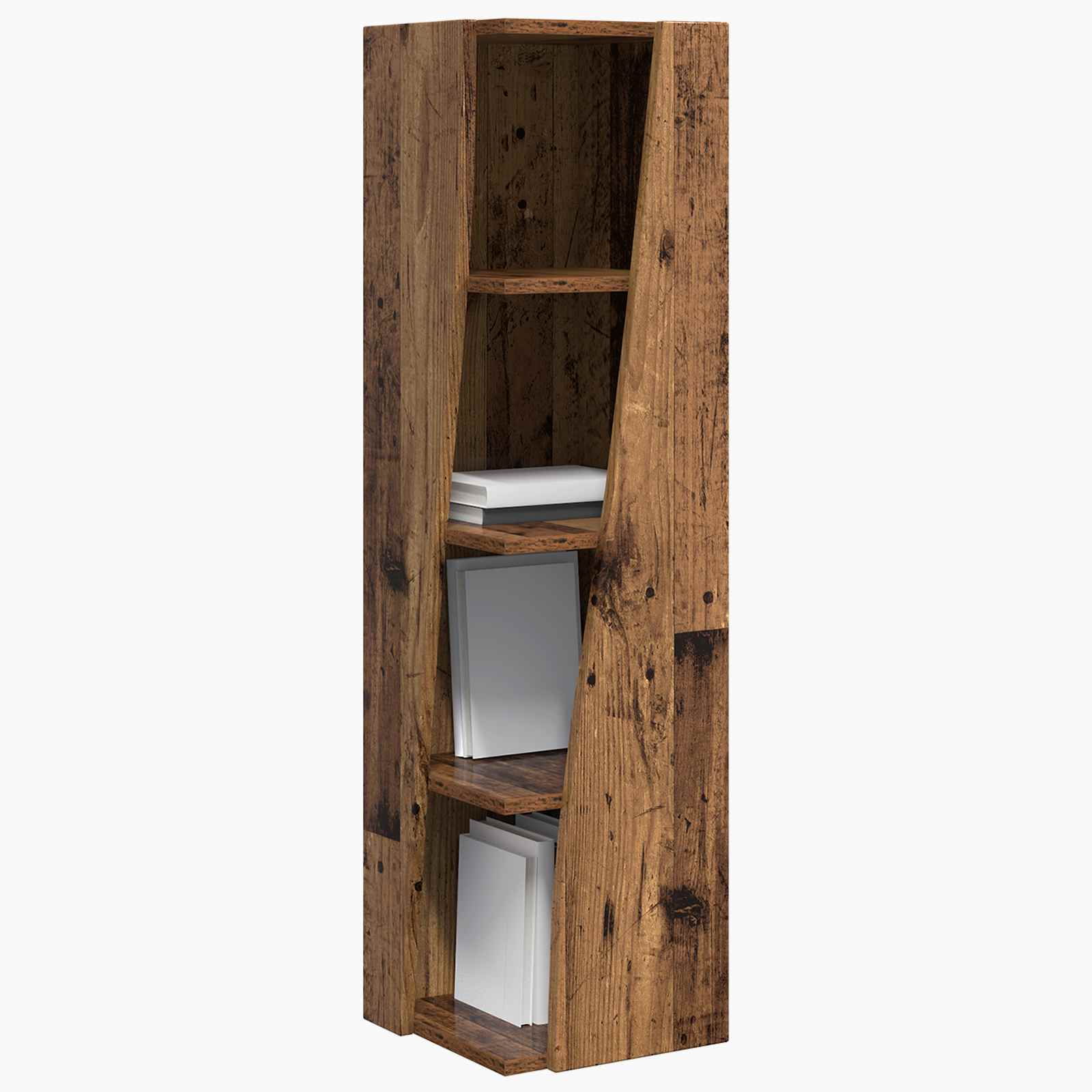 Meuble d'angle Bois ancien 27,5x27x102cm Bois d'ingénierie