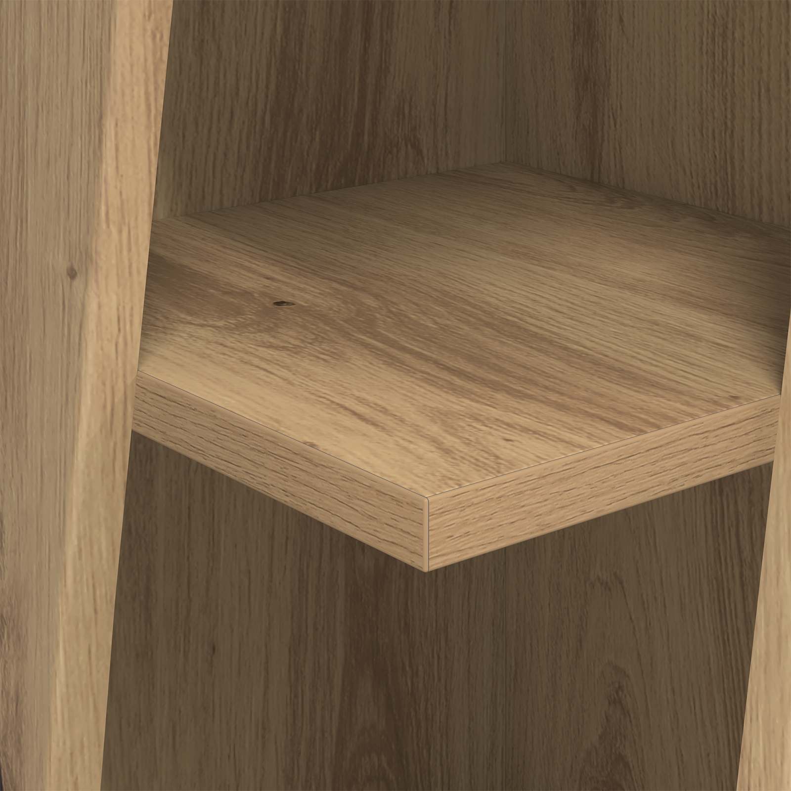 Meuble d'angle 27,5x27x102cm Bois d'ingénierie Chêne artisanal