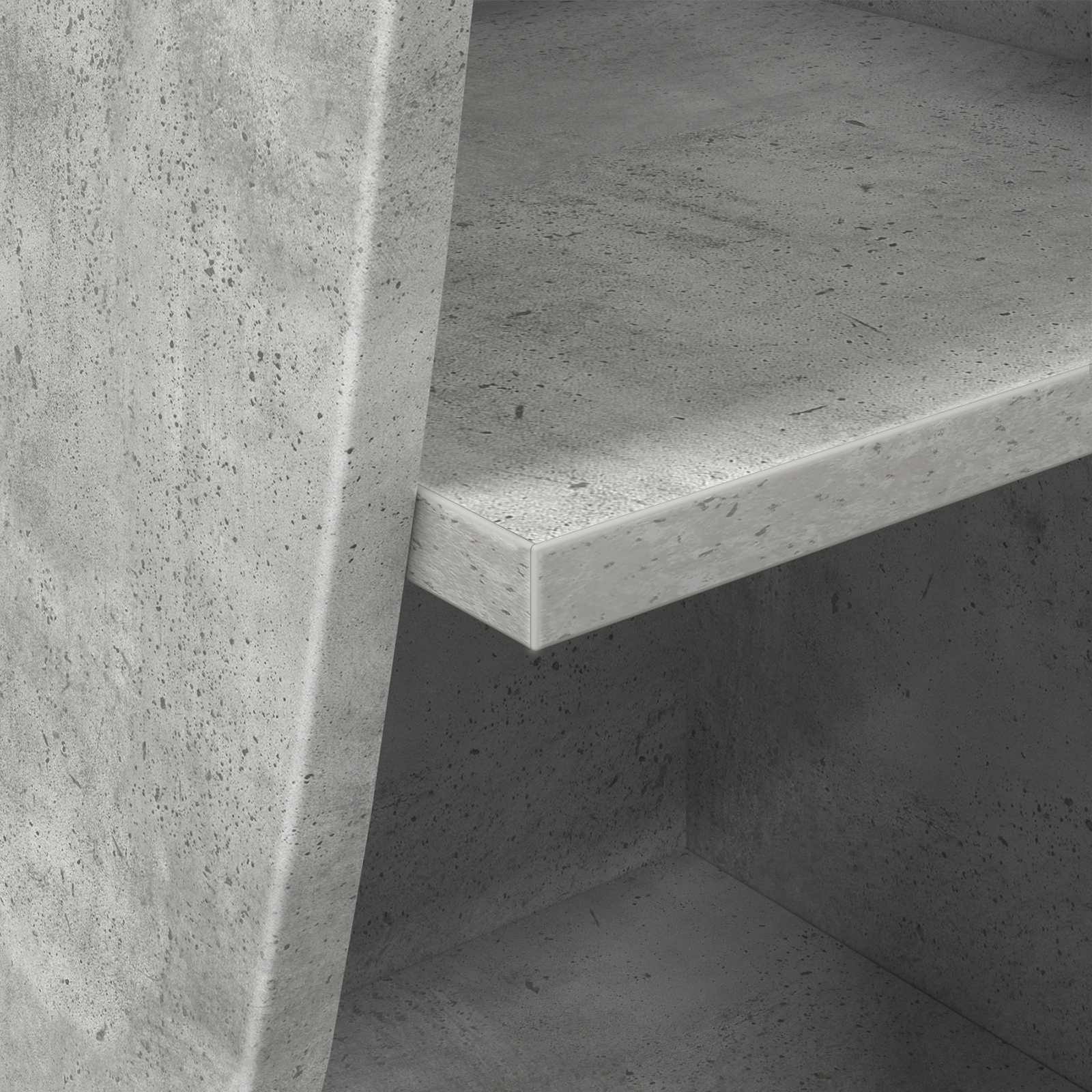 Meuble d'angle Gris béton 32x32x102cm Bois d'ingénierie