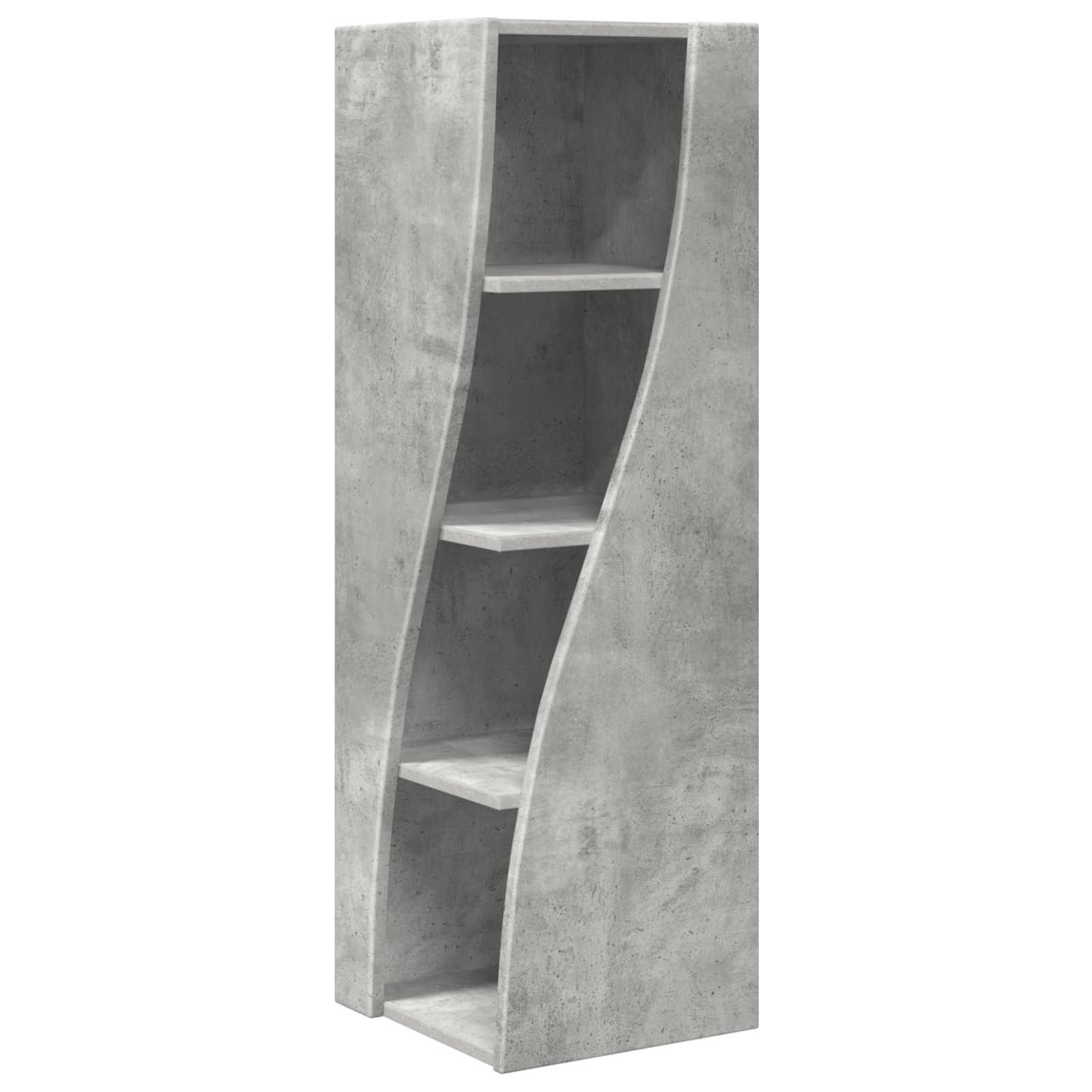 Meuble d'angle Gris béton 32x32x102cm Bois d'ingénierie