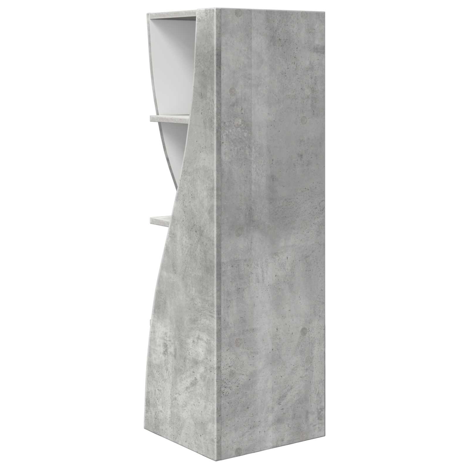 Meuble d'angle Gris béton 32x32x102cm Bois d'ingénierie